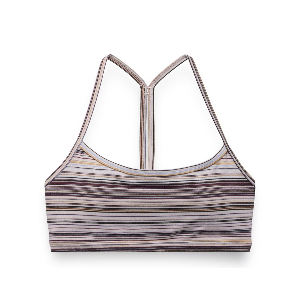 Prana Heavana Every Minute Bra Striped Racerback Yoga Activewear Large
